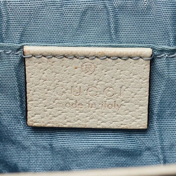 Gucci White Leather Star/Bee Small Padlock Crossbody Bag - Picture 9 of 11